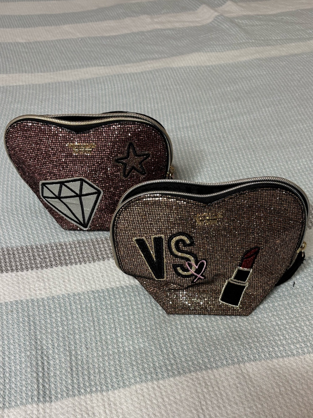 Victoria's Secret Glitter makeup bags
